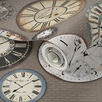 Vintage Clocks taupe