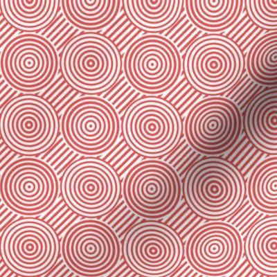 Geometric Pattern: Circle Strobe: Red/White