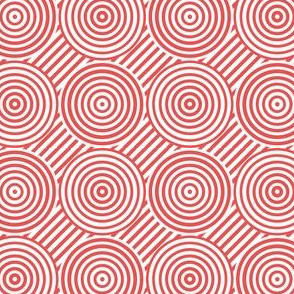 Geometric Pattern: Circle Strobe: Red/White