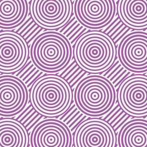 Geometric Pattern: Circle Strobe: Purple/White
