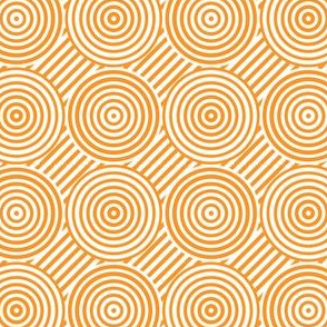 Geometric Pattern: Circle Strobe: Orange/White