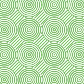 Geometric Pattern: Circle Strobe: Green/White