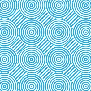 Geometric Pattern: Circle Strobe: Blue/White