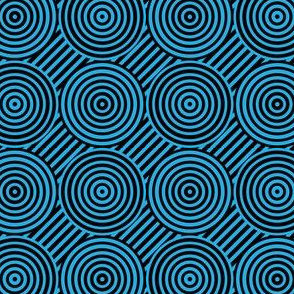 Geometric Pattern: Circle Strobe: Blue/Black