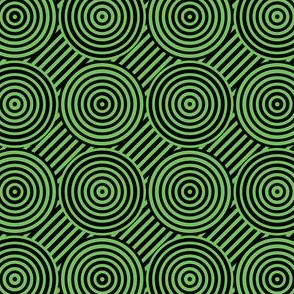 Geometric Pattern: Circle Strobe: Green/Black