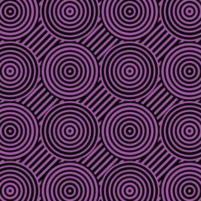 Geometric Pattern: Circle Strobe: Purple/Black