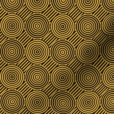 Geometric Pattern: Circle Strobe: Yellow/Black