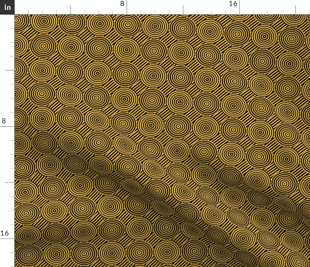 Geometric Pattern: Circle Strobe: Yellow/Black