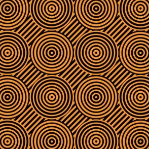 Geometric Pattern: Circle Strobe: Orange/Black