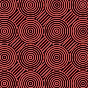 Geometric Pattern: Circle Strobe: Red/Black