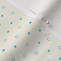 turquoise polka dots circles