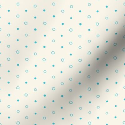 turquoise polka dots circles