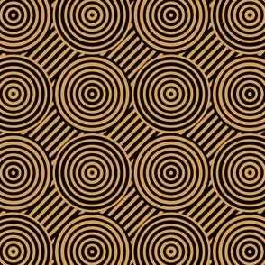 Geometric Pattern: Circle Strobe: Black/Gold