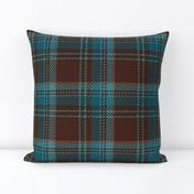 Plaid Teal Blue  Brown 