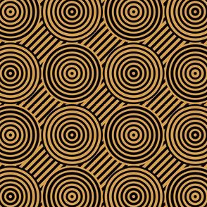 Geometric Pattern: Circle Strobe: Gold/Black
