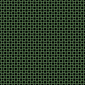 Geometric Pattern: Rounded Weave: Green/Black