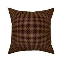 Geometric Pattern: Rounded Weave: Orange/Black