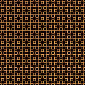 Geometric Pattern: Rounded Weave: Orange/Black