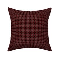 Geometric Pattern: Rounded Weave: Red/Black