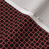 Geometric Pattern: Rounded Weave: Red/Black