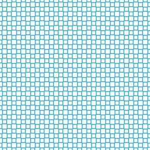 Geometric Pattern: Rounded Weave: Blue/White