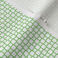 Geometric Pattern: Rounded Weave: Green/White