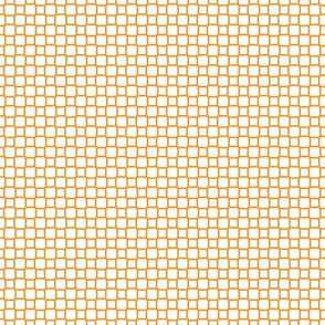 Geometric Pattern: Rounded Weave: Orange/White