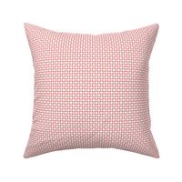 Geometric Pattern: Rounded Weave: Red/White