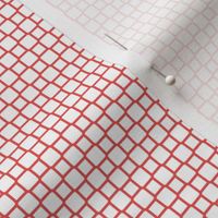 Geometric Pattern: Rounded Weave: Red/White