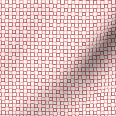 Geometric Pattern: Rounded Weave: Red/White