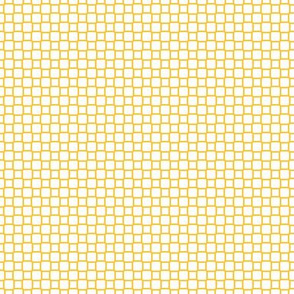 Geometric Pattern: Rounded Weave: Yellow/White