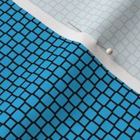 Geometric Pattern: Rounded Weave: Black/Blue