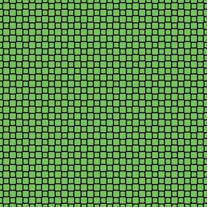 Geometric Pattern: Rounded Weave: Black/Green