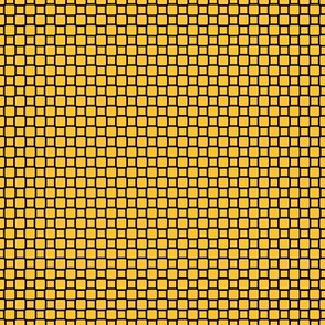 Geometric Pattern: Rounded Weave: Black/Yellow