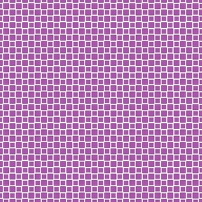 Geometric Pattern: Rounded Weave: White/Purple