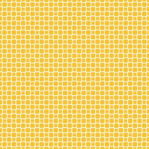 Geometric Pattern: Rounded Weave: White/Yellow