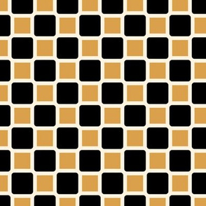 Geometric Pattern: Rounded Weave: Cream/Black
