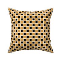 Geometric Pattern: Rounded Weave: Cream/Gold