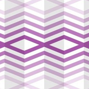 Geometric Pattern: Chevron Cascade: White/Purple