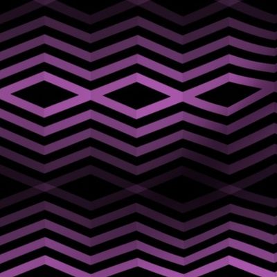 Geometric Pattern: Chevron Cascade: Black/Purple