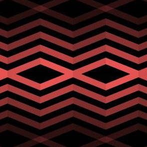 Geometric Pattern: Chevron Cascade: Black/Red