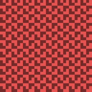 Geometric Pattern: Tetris: Dark Red