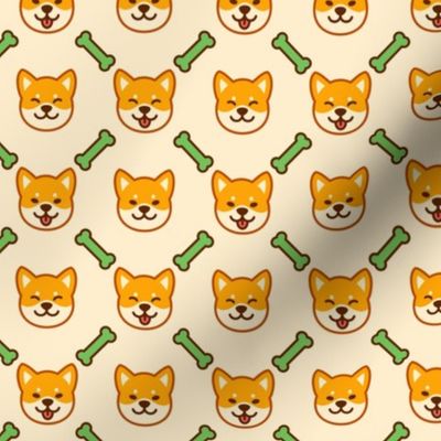 Gold Shiba Inu with Green Bone