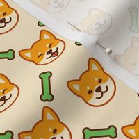 Gold Shiba Inu with Green Bone