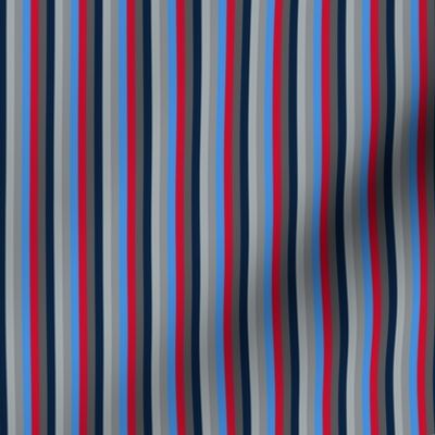 The Red the Blue the Navy and the Gray:All Color Little Stripes - Vertical 