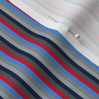 The Red the Blue the Navy and the Gray:All Color Little Stripes - Vertical 