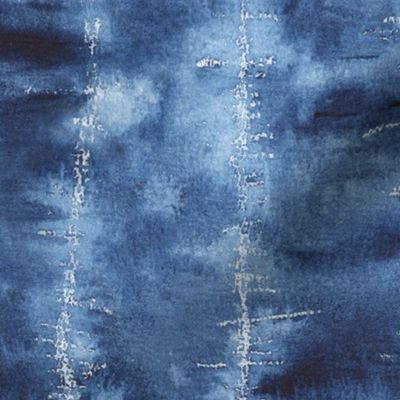 shibori with vertical stripes (large scale)