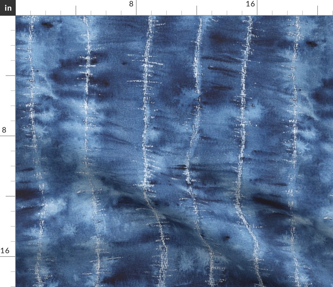 shibori with vertical stripes (large scale)