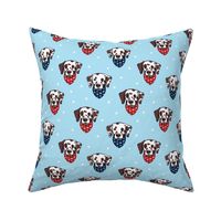 Dalmatian (brown spots) - patriotic - blue with stars - LAD19