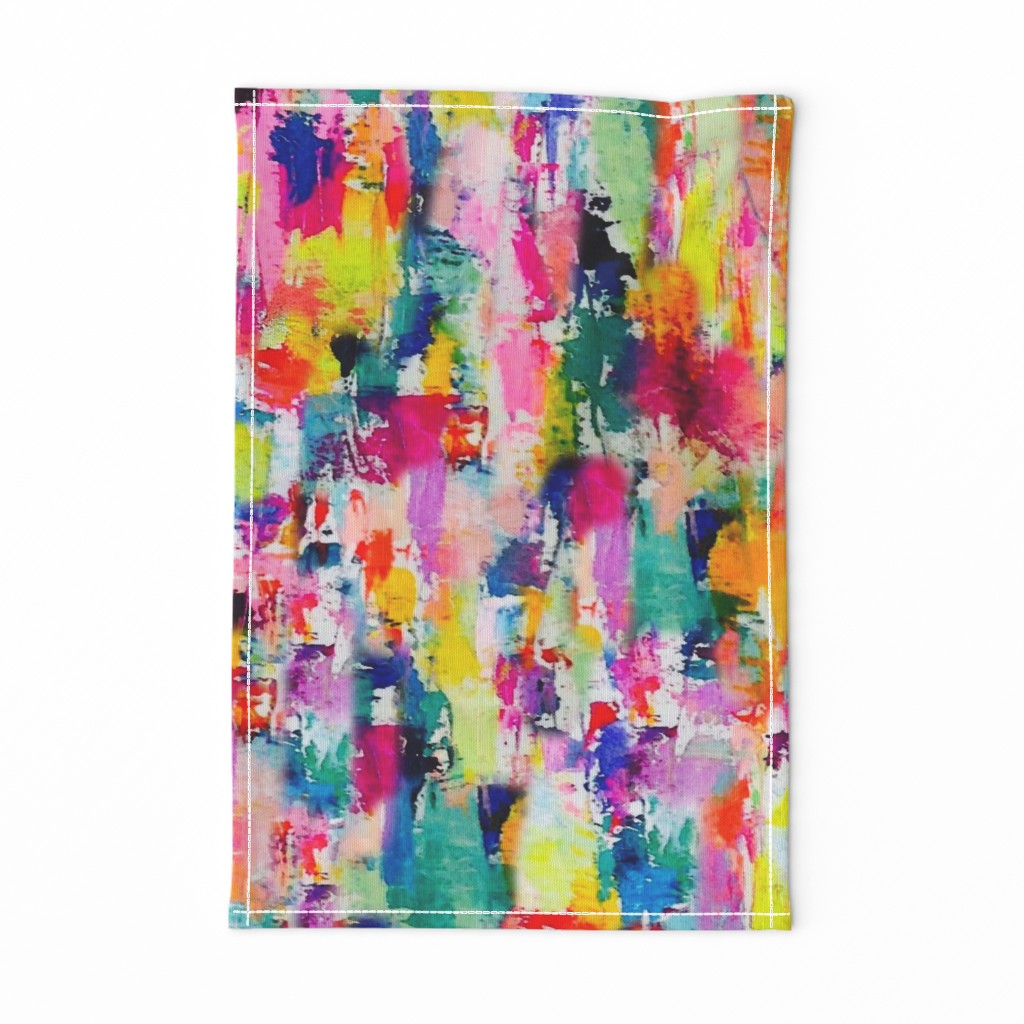 Rainbow Painted Abstract ((LARGE scale))